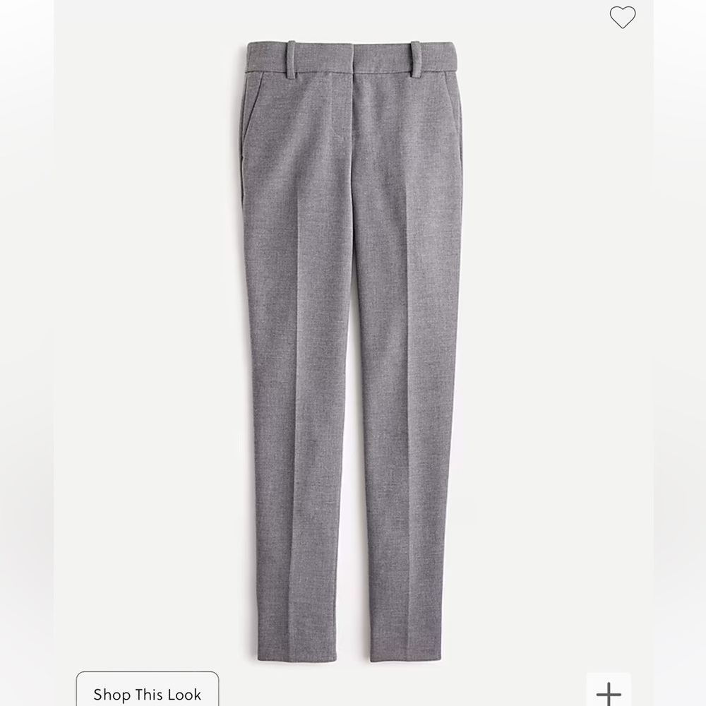 NWT J. Crew Cameron Pant 4 Season Stretch Size 16 Tall Long Gray Dress Pants